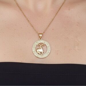 NWT Gold Zodiac Aries Pendant Necklace 16 inch